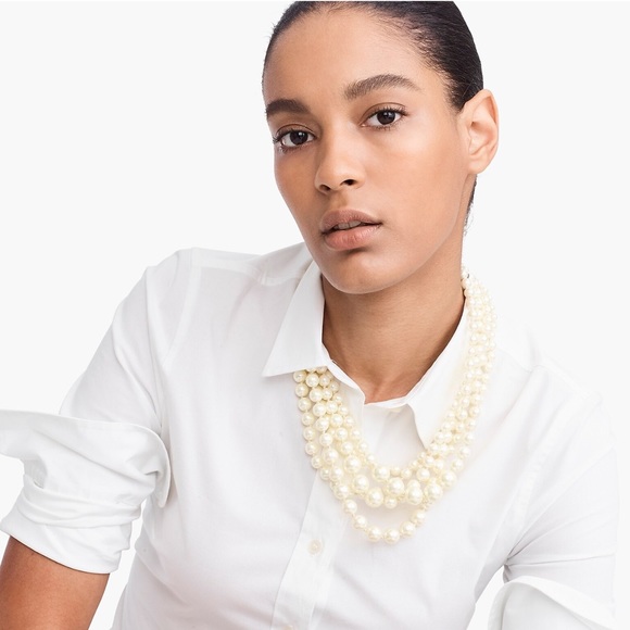 JCREW PEARL TWISTED HAMMOCK NECKLACE NWT - Picture 3 of 10
